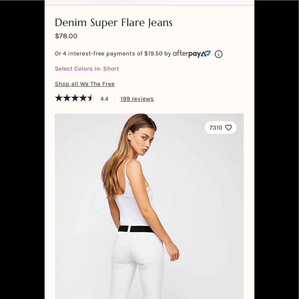 Free people white flare jeans